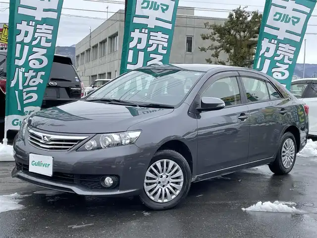 トヨタ アリオン A18 Gパッケージ 長野県 2013(平25)年 1.8万km グレーメタリック 登録時走行距離17774キロ/純正SDナビ（NSZT-W62G）/AM/FM/SD/DVD/SD/BT/ワンセグTV/バックカメラ/ビルトインETC/スマートキー/スペアキー/純正AW１５インチ/オートライト/フォグランプ/AAC/純正フロアマット/ドアバイザー/社外AW付スタッドレスタイヤ積み込み