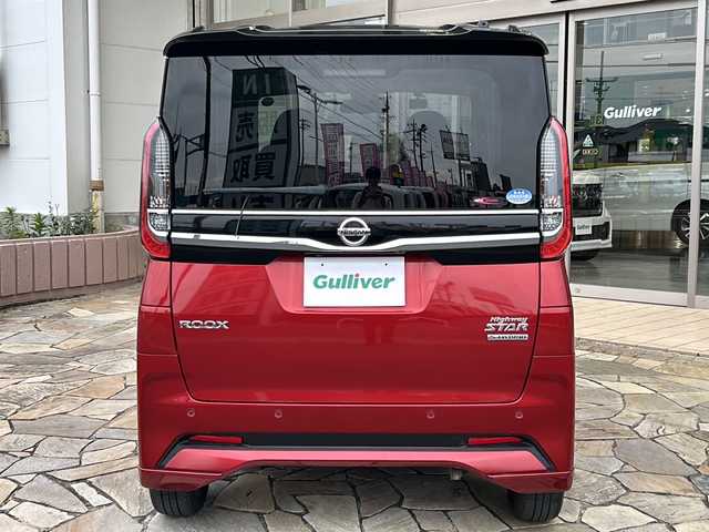 日産 ルークス HWS Gターボ プロパイロットED 静岡県 2020(令2)年 2万km 赤Ⅱ 純正ナビ/・アラウンドビューモニター/・Bluetooth/・CD/DVD/・フルセグTV/主要装備/・プッシュスタート/・両側パワースライドドア/・LEDヘッドライト/・オートマチックハイビーム/・純正15インチAW/・純正フロアマット/・アイドリングストップ/・後席サンシェード/・リヤシーリングファン/・カーテンエアバッグ/・スマートキー/安全装備/・エマージェンシーブレーキ/・車線逸脱防止支援/・車線逸脱警報システム/・プロパイロット/・先行車発進お知らせ機能/・速度認識表示/・標識認識表示/・前後ソナー/・ふらつき警報/・前後ソナー