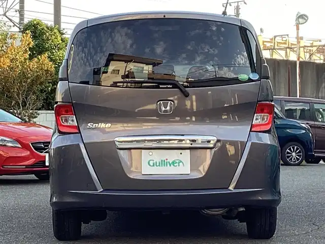 ホンダ フリード スパイク G ジャストセレクション 大阪府 2013(平25)年 13.1万km モダンスティールM ワンオーナー/社外SDナビ・フルセグTV・/　　ＣＤ・DVD・Bluetooth/両側パワースライドドア/ＨＩＤオートヘッドライト/スマートキー2個/バックカメラ/スカイルーフ/ビルトインＥＴＣ/ステアリングスイッチ/ヒルスタートアシスト/電動格納ウインカーミラー