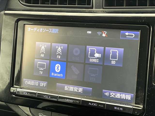 トヨタ アクア S 千葉県 2015(平27)年 5.8万km ブラックマイカ 純正ナビ/フルセグ Bluetooth CD/ＥＴＣ/純正フロアマット/ドアバイザー/オートライト/電格ウィンカーミラー/ハロゲンヘッドライト/プッシュスタート/スマートキー