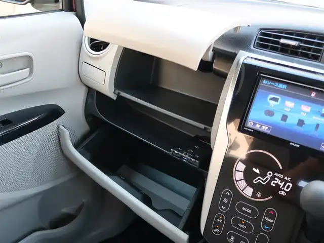三菱 ｅＫワゴン G 石川県 2014(平26)年 6.9万km チェリーブラウンパール ハロゲンライト/スマートキー/プッシュスタート/スペアキー/社外SDナビゲーション/フルセグテレビ/バックモニター/自動防眩ミラー/電動格納ドアミラー/ETC/ドアバイザー