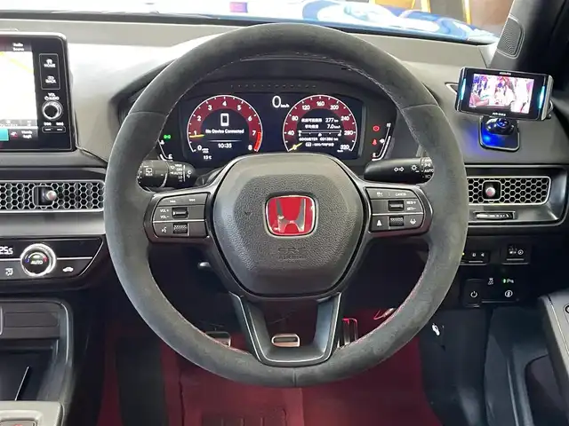 ホンダ シビック タイプR 静岡県 2023(令5)年 3.2万km レーシングブルーパール １オーナー　/HONDAセンシング　/HONDA LogR /車高調（RS-R Ti2000）/純正レカロシート/純正ナビ　/地デジ　/Bカメラ　/純正19インチAW /ブレンボキャリパー　/コーナーセンサー/社外GRSレーダー（AR-333）  /スペアキー  /保証書　/取説　