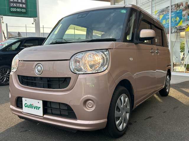 ダイハツ ムーヴ キャンバス X SA Ⅲ 静岡県 2019(平31)年 3.7万km ライトローズマイカメタリックⅡ 社外ナビ　ＴＶ　走行中視聴　衝突被害軽減ブレーキ　車線逸脱警報　横滑り防止　誤発進抑制制御　先行車発進お知らせ　後センサー　オートハイビーム　両側パワースライドドア　スマートキー　プッシュスタート/タイヤ→ブリジストンＮＥＷＮＯ（23年製）