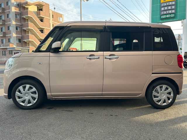 ダイハツ ムーヴ キャンバス X SA Ⅲ 静岡県 2019(平31)年 3.7万km ライトローズマイカメタリックⅡ 社外ナビ　ＴＶ　走行中視聴　衝突被害軽減ブレーキ　車線逸脱警報　横滑り防止　誤発進抑制制御　先行車発進お知らせ　後センサー　オートハイビーム　両側パワースライドドア　スマートキー　プッシュスタート/タイヤ→ブリジストンＮＥＷＮＯ（23年製）