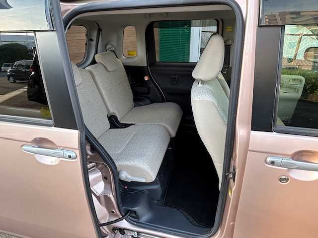 ダイハツ ムーヴ キャンバス X SA Ⅲ 静岡県 2019(平31)年 3.7万km ライトローズマイカメタリックⅡ 社外ナビ　ＴＶ　走行中視聴　衝突被害軽減ブレーキ　車線逸脱警報　横滑り防止　誤発進抑制制御　先行車発進お知らせ　後センサー　オートハイビーム　両側パワースライドドア　スマートキー　プッシュスタート/タイヤ→ブリジストンＮＥＷＮＯ（23年製）