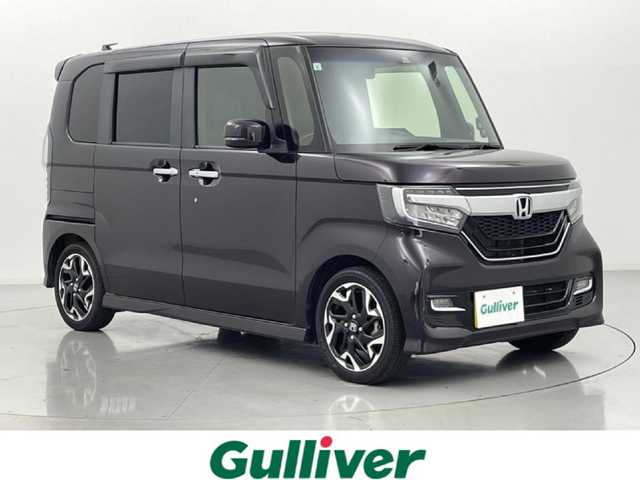 ホンダ Ｎ ＢＯＸ カスタム G EX ターボ ホンダセンシング 熊本県 2019(平31)年 2.8万km プレミアムベルベットパープル・パール 純正ナビ（ＣＤ・ＤＶＤ・フルセグ・ＢＴ・ＡＵＸ・ｉｐｏｄ・ＵＳＢ）/バックカメラ　/社外前後ドライブレコーダー　/ビルトインＥＴＣ　/両側パワースライドドア　/後ろのみコーナーセンサー　/ホンダセンシング/・衝突軽減ブレーキ/・レーダークルーズコントロール/・レーンキープアシスト/・先行車発進お知らせ機能/・路外逸脱制御機能/・標識認識システム/横滑り防止/パドルシフト/ハーフレザーシート/純正フロアマット/純正１５インチAW/オートライト/LEDヘッドライト/フォグライト/スマートキー/プッシュスタート