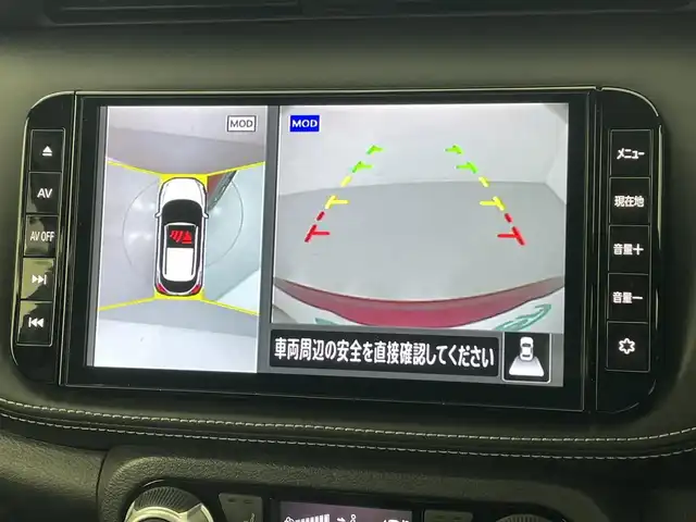 日産 キックス X 熊本県 2021(令3)年 5万km ラディアントレッド/ピュアブラック 2トーン 禁煙車　/純正ナビ（ＣＤ・ＤＶＤ・フルセグ・ＢＴ・ＳＤ・ＵＳＢ）/全周囲カメラ　/純正前方ドライブレコーダー　/ビルトインＥＴＣ　/レーダークルーズコントロール/前後クリアランスソナー　/前席シートヒーター　/ステアリングヒーター/プロパイロット/衝突軽減ブレーキ　/レーンキープアシスト/横滑り防止/ハーフレザーシート/オートホールド/純正フロアマット/純正17インチAW/オートライト/LEDヘッドライト/フォグランプ/スマートキー/プッシュスタート/保証書