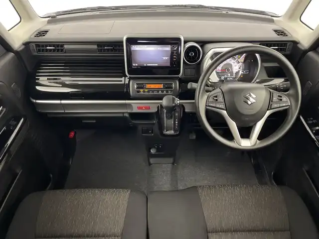 スズキ スペーシア カスタム HYBRID GS 鹿児島県 2021(令3)年 3.7万km ピュアホワイトP 純正SDナビ/(BT/CD/DVD/AM/FM/フルセグTV)/セーフティサポート/衝突軽減ブレーキ/レーンキープアシスト/後方コーナーセンサー/運転席シートヒーター/レーダークルーズコントロール/アイドリングストップ/バックカメラ/片側パワースライドドア/後席ロールサンシェード/ステアリングスイッチ/ビルトインETC/スペアキー/純正14インチアルミホイール/純正LEDヘッドライト/純正フロアマット/保証書/取扱説明書