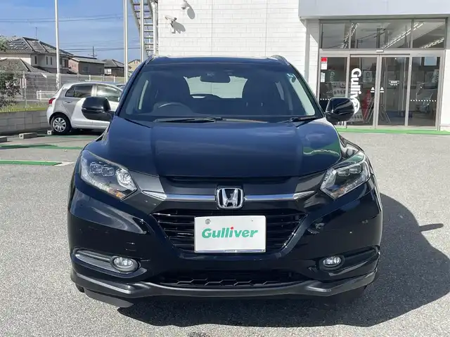 ホンダ ヴェゼル S 兵庫県 2014(平26)年 11.6万km クリスタルブラックパール 取扱説明書/保証書/純正ナビ（FM/AM//DVD/CD/USB/伊Pod/Music Rack/SD/Bluetooth/フルセグ）/ワンオーナー/パドルシフト/スマートキー/ETC/ドライブレコーダー前方/バックカメラ/ハーフレザーシート/シートヒーター/純正フロアマット/純正アルミホイール/電動パーキング/ブレーキホールド/衝突軽減ブレーキ/クルーズコントロール/ステアリングリモコン/アイドリングストップ/ルーフレール