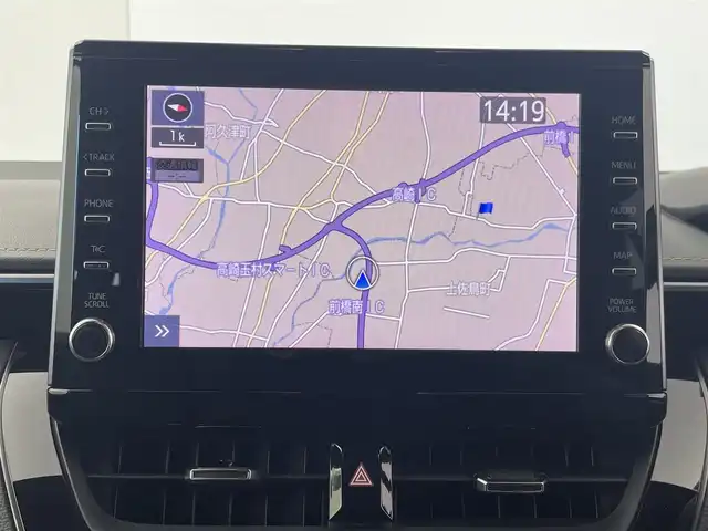 トヨタ カローラツーリング ハイブリッド ダブルバイビー 群馬県 2021(令3)年 3.9万km スパークリングブラックパールクリスタルシャイン 純正８型ナビ　バックカメラ　フルセグＴＶ　ＣＤ／ＤＶＤ　ハーフレザーシート　ステアリングヒーター　ＬＥＤヘッドライト　オートマチックハイビーム　衝突被害軽減ブレーキ　レーンアシスト　ＥＴＣ　禁煙車