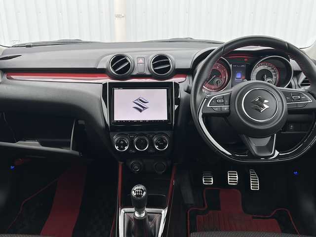 スズキ スイフト スポーツ 愛媛県 2019(令1)年 3.9万km スーパーブラックパール 社外SDナビ/ETC/クルーズコントロール/社外前後ドライブレコーダー/Bluetooth/フルセグTV/純正17インチアルミホイール/純正フロアマット/スマートキー/スペアキー/バックカメラ/横滑り防止装置/オートライト/オートLEDヘッドライト/フォグランプ/保証書/取扱説明書