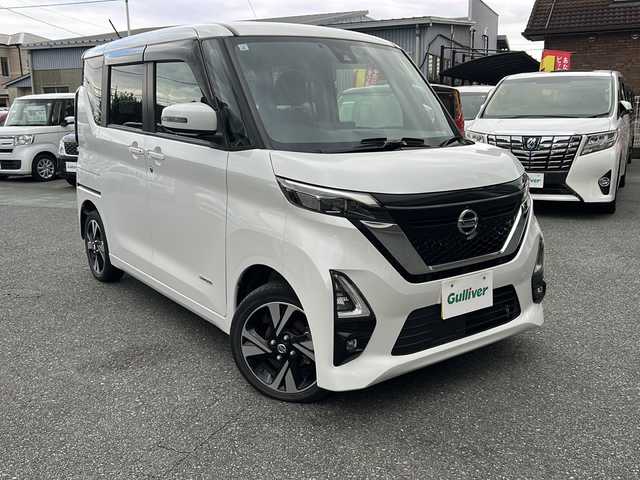 日産 ルークス HWS Gターボ プロパイロットED 埼玉県 2021(令3)年 1.9万km ホワイトパール ワンオーナー/４WD/純正ディスプレイオーディオ/　AM/FM/BT/USB/iPod/ドラレコ連動/ハンズフリー両側パワースライドドア/プロパイロット/インテリジェントエマージェンシーブレーキ/インテリジェントアラウンドビューモニター/プラズマクラスター付リアシーリングファン/純正ドライブレコーダー(DJ4-S)/ETC/純正15インチアルミホイール/衝突安全ボディー/EBD（電子制動力配分装置）	/盗難防止システム	/VDC（ビークルダイナミクスコントロール）/トラクションコントロール/分割可倒式リアシート	分割式/UVカット付きプライバシーガラス/保証書/取扱説明書/スペアキー1本