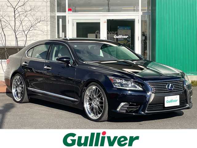 レクサス ＬＳ 600h バージョンL 青森県 2014(平26)年 11万km ブラックオパールマイカ 4WD/純正SDナビ・フルセグTV/CD・DVD・Bluetooth・SD/バックカメラ/セミアニリングレー革シート/前後席エアシート・ヒーター/パワートランク/全ドアイージークローザー/ステアリングヒーター/クルーズコントロール/アダプティブハイビーム/AC100V100W/電動サンシェード/LEDヘッドライト/LEDフォグランプ/社外21インチアルミ