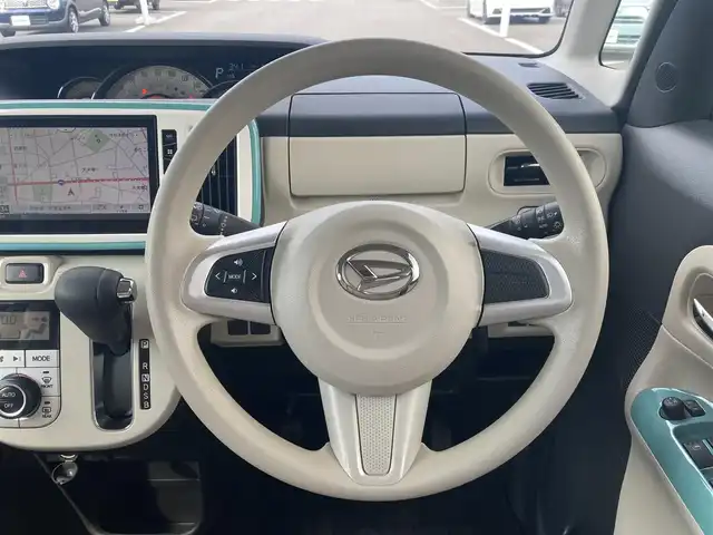 ダイハツ ムーヴ キャンバス G メイクアップ リミテッド　SAⅢ 栃木県 2019(令1)年 3.5万km パールホワイトⅢ/ファインミントメタリック 2トーン スマートアシスト3/純正8インチメモリナビ/フルセグTV/DVD/Bluetooth/HDMI/USB/パノラマモニター/両側パワースライドドア/スマートキー/スペアキー/プッシュEgスタート/LEDオートライト/フォグランプ/オートハイビーム/ステアリングリモコン/純正フロアマット/AAC/保証書/取説