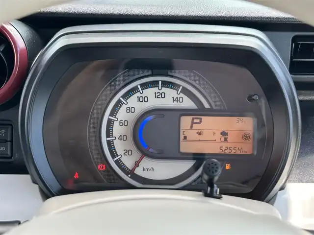 スズキ スペーシア HYBRID X 2トーン 奈良県 2018(平30)年 5.3万km オフブルーメタリック/ホワイト2トーン 純正ナビ/（フルセグ／ＢＴ／ＣＤ／ＤＶＤ）/全方位モニター/コーナーセンサー（後方）/衝突軽減システム/レーンキープアシスト/アイドリングストップ/両側パワースライドドア/ヘッドアップディスプレイ/運転席シートヒーター/後席サンシェード/純正ホイールキャップ/スペアキー