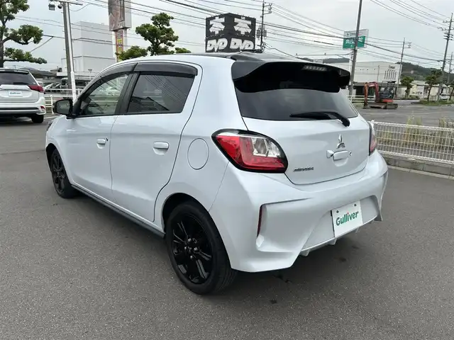 三菱 ミラージュ ブラックエディション 岡山県 2021(令3)年 4.9万km ホワイトダイヤモンド 登録時走行距離48331km/純正ナビ/フルセグTV(AM.FM.CD.DVD.TV.BT)/バックカメラ/ETC2.0/シートヒーター/FCMブレーキアシスト/衝突軽減ブレーキ/クルーズコントロール/レーンキープアシスト/横滑り防止機能/LEDヘッドライト/オートライト/アイドリングストップ/15インチ純正AW/純正フロアマット/プッシュスタート/スマートキー