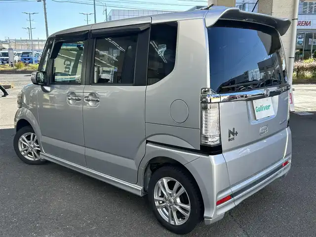 ホンダ Ｎ ＢＯＸ ＋ カスタム G ターボパッケージ 宮城県 2013(平25)年 12.7万km アラバスターシルバーメタリック ・ワンオーナー/・ナビ/（カロッツェリア）/（フルセグTV/CD/DVD/Bluetooth/Smart Usen)/・前ドライブレコーダー/・バックカメラ/・アイドリングストップ/・両側パワースライドドア/・革ステアリング/・ステアリングスイッチ/・パドルシフト/・電動格納ウィンカーミラー/・HIDライト/・オートライト/・フロントフォグランプ/・ISOFIX/・ETC/・GPS/(ASSURA)/(AR-G600A)/・バイザー/・夏タイヤ/・Wエアバッグ/ABS/・スマートキー/・スペアキー×1/・プッシュスタート/・盗難防止センサー/・横滑り防止装置/・取扱説明書