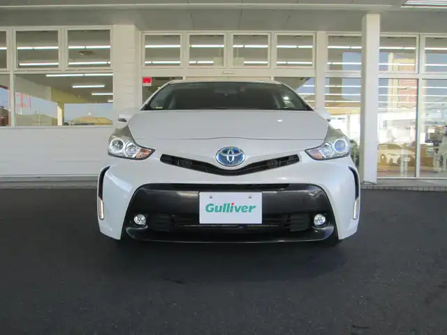 トヨタ プリウス α S 千葉県 2016(平28)年 6万km ホワイトパールクリスタルシャイン ワンオーナー/純正SDナビ、フルセグTV/バックカメラ/オーディオ【CD/DVD/SD/BT】/ハロゲンライト＆LEDフォグ/社外16インチアルミホイール/リアスポイラー/ウィンカードアミラー/ステアリングスイッチ/前方ドライブレコーダー/ビルトインETC/オートライト/横滑り防止装置/純正フロアマット＆ドアバイザー/記録簿29.30.31.R2.3年度有り/新車整備手帳/取扱説明書/スペアキー