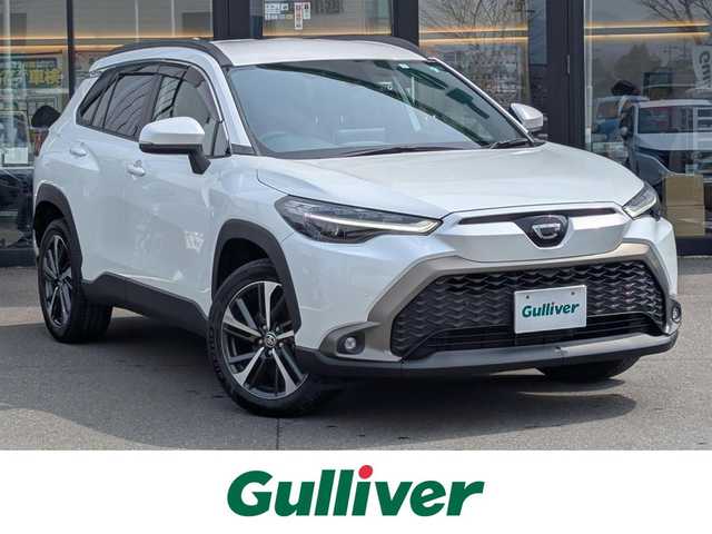 トヨタ カローラ クロス Z 福井県 2023(令5)年 2.7万km プラチナホワイトパールマイカ ワンオーナー車/純正18インチAW/電動リアゲート/全車速自動追従機能付クルーズコントロール/前後ドライブレコーダー/前後コーナーセンサー/LEDヘッドライト/バックカメラ/運転席パワーシート/純正メモリナビ/フルセグテレビ/レーンキープアシスト/盗難防止装置/横滑り防止装置/シートヒーター/ビルトインETC/ダブル＋サイドエアバッグ/カーテンエアバッグ/純正フロアマット
