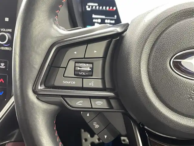 スバル レヴォーグ 1．8STIスポーツ EX 熊本県 2022(令4)年 2.7万km WRブルーパール ＳＴｉエアロフル　/ＳＴｉマフラー　/純正11.6インチナビ（ＢＴ・フルセグＡＵＸ・ｉｐｏｄ・ＵＳＢ）/バックカメラ　/純正前方ドライブレコーダー　/ビルトインＥＴＣ　/後ろのみクリアランスソナー　/アイサイト/・プリクラッシュセーフティ/・ツーリングアシスト/・緊急時プリクラッシュステアリング/・前側方プリクラッシュブレーキ/・後側方警戒支援機能/・ハイビームアシスト/・誤発進制御機能/・アダブティブクルーズコントロール/・車線逸脱抑制機能/・ふらつき警報機能/・先行車発進お知らせ機能/・ブラインドスポットモニター/横滑り防止/デジタルインナーミラー/全席シートヒーター/前席パワーシート/パワーバックドア/パドルシフト/バーチャルコックピット/社外フロアマット/純正１８インチＡＷ/オートライト/LEDヘッドライト/フォグランプ/スマートキー/プッシュスタート
