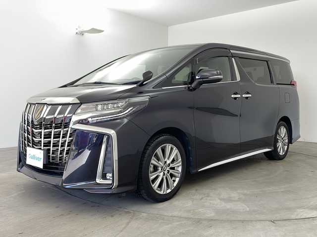 トヨタ アルファード S タイプゴールド 兵庫県 2020(令2)年 6.2万km スパークリングブラックパールクリスタルシャイン ・純正８インチナビ/CD/DVD/Bluetooth/TV/USB/・純正12.1インチリアフリップダウンモニター/・バックカメラ/・ビルトインETC/・Toyota　Safety　Sense/・プリクラッシュセーフティ/・レーントレーシングアシスト/・レーダークルーズコントロール/・ロードサインアシスト/・アダプティブハイビームシステム/・ブラインドスポットモニター/・クリアランスソナー/・リヤクロストラフィックアラート/・先行車発進告知/・デジタルインナーミラー/・前後ドライブレコーダー/・両側パワースライドドア/・パワーバックドア/・純正18インチアルミホイール/・純正フロアマット/・三眼LEDヘッドライト/・オートライト/・プッシュスタート/・スマートキー