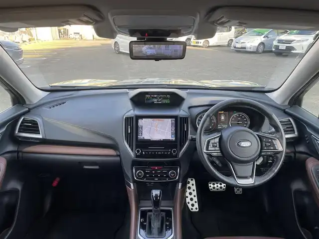 スバル フォレスター ハイブリッド アドバンス 宮城県 2019(令1)年 4.5万km ジャスパーグリーンM DIATONEサウンドナビ/(ラジオ、CD、SD、USB、BT)/サンルーフ/(スライド/チルト)/ルーフレール/追従クルーズコントロール/オートビークルホールド/純正アルミホイール/レザーシート/サイドカメラ/デジタルインナーミラー/電動パーキングブレーキ/純正アルミホイールスタッドレスタイヤ/(225/55R18)/純正ETC2.0/純正フロアカーペット/純正フロントグリル/純正ドアバイザー/純正LEDアクセライナー/純正リアビューカメラ/スペアキー×１/社外ドライブレコーダー前方/パワーリアゲート/パワーリアゲート開閉高さメモリー機能/SRH　on/off切り替えスイッチ/アイサイト警報on/offスイッチ/VDCon/offスイッチ/レーンキープアシスト/ステアリングヒーター/オートライト/Xモード/D、N席パワーシート/全席シートヒーター/プリクラッシュセーフティー