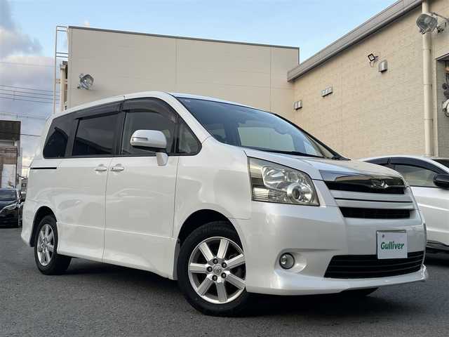 トヨタ ノア Si 岐阜県 2009(平21)年 12.1万km ホワイトパールクリスタルシャイン ワンオーナー/社外スマホ連動ディスプレイオーディオ/地デジチューナー/両側パワースライドドア/HIDヘッドライト/スマートキー/ETC/保証書/取扱説明書