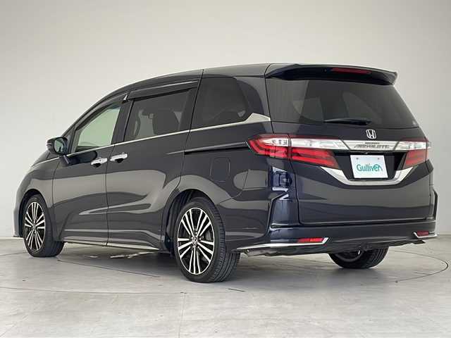 ホンダ オデッセイ アブソルート 愛知県 2015(平27)年 5.6万km プレミアムヴィーナスブラックP 衝突軽減システム/純正SDナビ/両側パワースライドドア/クルーズコントロール/CD/DVD/Bluetooth/バックカメラ/純正アルミホイール/LEDヘッドライト/パドルシフト/リアオートエアコン/オートライト/ETC/ステアリングスイッチ/スマートキー/プッシュスタート