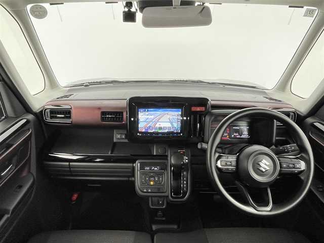 スズキ スペーシア カスタム HYBRID GS 千葉県 2024(令6)年 0.4万km スチールシルバーM 社外ナビ（KENWOOD）/フルセグTV　CD/DVD　Bluetooth/ETC/オートライト/片側パワースライドドア/USB・タイプC入力端子/電子パーキング/ブレーキホールド/衝突軽減ブレーキ/レーンキープアシスト/レーダークルーズコントロール/コーナーセンサー/アイドリングストップ/先行車お知らせ機能/シートヒーター/ステアリングスイッチ/純正アルミホイール/スマートキー/プッシュスタート