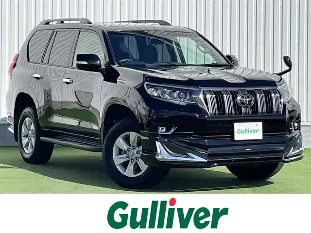 トヨタ ランドクルーザー プラド TX 香川県 2021(令3)年 3.9万km ブラック 登録時走行距離：38527km/アルパイン9型ナビ/　CD DVD BT フルセグTV/バックカメラ/サンルーフ/ルーフレール/プリクラッシュセーフティシステム/レーンデパーチャーアラート/レーダークルーズコントロール/クリアランスソナー/オートハイビーム/LEDヘッドライト/オートライト/フォグランプ/ヘッドライトウォッシャー/MTモード付AT/革調シートカバー/プッシュスタート/スマートキー