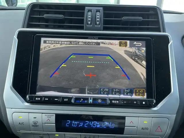トヨタ ランドクルーザー プラド TX 香川県 2021(令3)年 3.9万km ブラック 登録時走行距離：38527km/アルパイン9型ナビ/　CD DVD BT フルセグTV/バックカメラ/サンルーフ/ルーフレール/プリクラッシュセーフティシステム/レーンデパーチャーアラート/レーダークルーズコントロール/クリアランスソナー/オートハイビーム/LEDヘッドライト/オートライト/フォグランプ/ヘッドライトウォッシャー/MTモード付AT/革調シートカバー/プッシュスタート/スマートキー