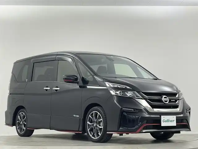日産 セレナ ニスモ 埼玉県 2018(平30)年 2.3万km ダイヤモンドブラック 純正７型ナビ　両側電動　デジタルミラー　　３６０°　禁煙車　　追従クルコン　ＷＡＣ　パーキングアシスト　衝突軽減　レーンアシスト　フルセグＴＶ　ＣＤ　ＤＶＤ　ＢＴ　ビルトインＥＴＣ　純正マット