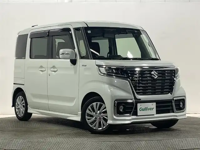 スズキ スペーシア カスタム HYBRID GS 大阪府 2020(令2)年 3.9万km ピュアホワイトP 社外ナビ　Ｂｌｕｅｔｏｏｔｈ　片側パワースライドドア　スズキセーフティーサポート　コーナーセンサー　シートヒーター　ドライブレコーダー　スマートキー　ＥＴＣ　オートライト　ＬＥＤヘッドライト