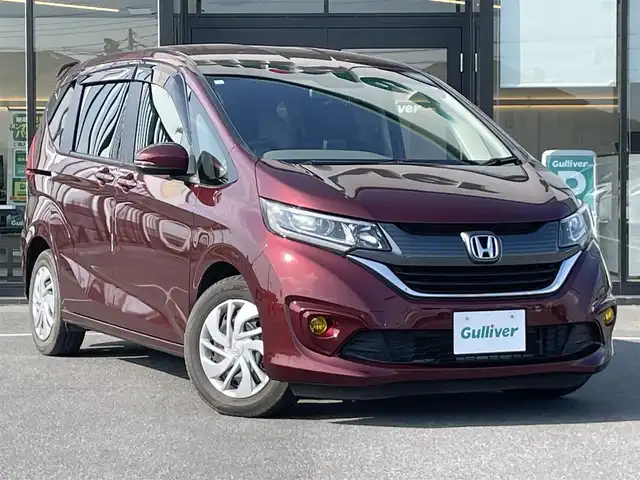 ホンダ フリード G 茨城県 2017(平29)年 2.3万km プレミアムディープロッソパール 純正ナビ/【DISC・ラジオ・TV・iPod・SD・USB・BT・VTR・AUX】/ETC/Bカメラ/前後ドラレコ/ステリモ/アイドリングストップ/両側パワスラ/サイドリフトアップシート/イエローFフォグ/LEDライト/純正フロアマット/純正ホイールカバー