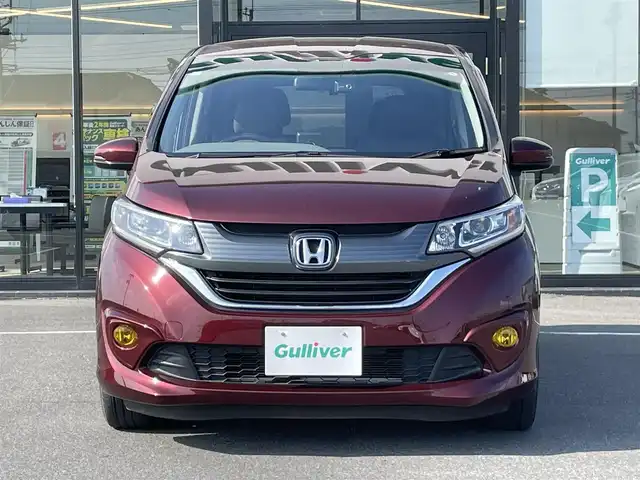 ホンダ フリード G 茨城県 2017(平29)年 2.3万km プレミアムディープロッソパール 純正ナビ/【DISC・ラジオ・TV・iPod・SD・USB・BT・VTR・AUX】/ETC/Bカメラ/前後ドラレコ/ステリモ/アイドリングストップ/両側パワスラ/サイドリフトアップシート/イエローFフォグ/LEDライト/純正フロアマット/純正ホイールカバー