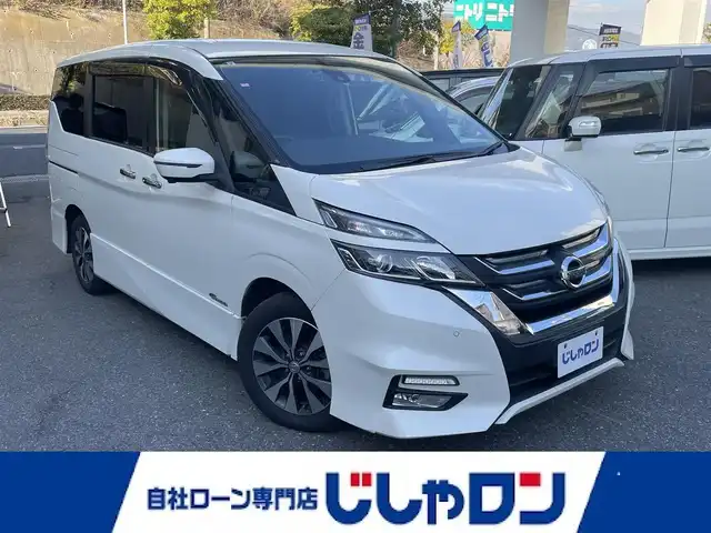 日産 セレナ ハイウェイスター Vセレクション 福岡県 2017(平29)年 10.7万km ブリリアントホワイトパール (株)IDOMが運営する【じしゃロン八幡西店】の自社ローン専用車両になります。こちらは現金またはオートローンご利用時の価格です。自社ローンご希望の方は別途その旨お申付け下さい/衝突被害軽減システム/スマートキー/純正メモリナビ/フルセグ/Bluetooth/アラウンドビューモニター/フリップダウンモニター/両側パワースライドドア/オートライト