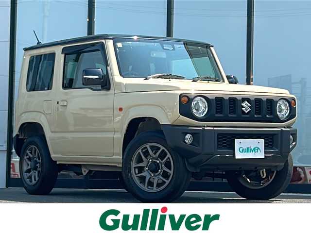 スズキ ジムニー XC 山形県 2022(令4)年 4.4万km シフォンアイボリーメタリックブラック2トーンルーフ ４WD/ツートンカラー/衝突被害軽減システム/純正ナビ/（Bluetooth/CD/DVD/フルセグ)/クルーズコントロール/レーンキープアシスト/ダウンヒルアシストコントロール/横滑り防止装置/アイドリングストップ/前席シートヒーター/フルフラットシート/フォグランプ/オートLEDヘッドライト/ステアリングスイッチ/電動格納ミラー/ウインカーミラー/ドアバイザー/純正フロアマット/純正AW/スマートキー