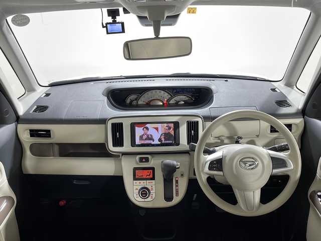 ダイハツ ムーヴ キャンバス G メイクアップ リミテッド　SAⅢ 広島県 2022(令4)年 2.2万km パールホワイトⅢ/ナチュラルベージュマイカメタリック 2トーン パノラマモニター/両側パワースライドドア/社外ナビ/シートヒーター/スマートアシスト/・衝突回避支援ブレーキ/・車線逸脱警報/・車線逸脱抑制/・オートハイビーム/・誤発進抑制機能/LEDヘッドランプ/ETC/ドライブレコーダー