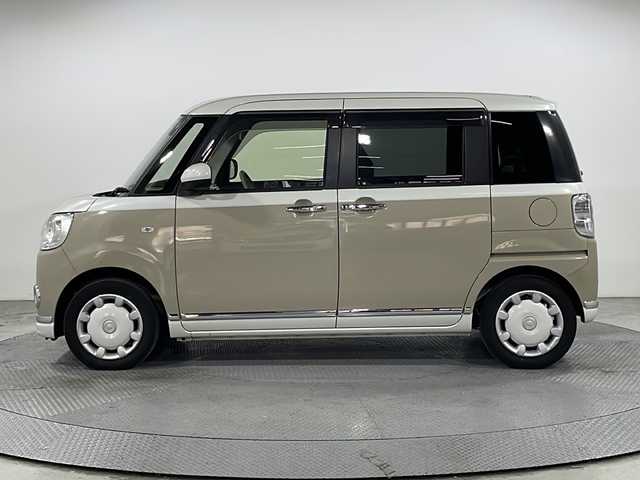 ダイハツ ムーヴ キャンバス G メイクアップ リミテッド　SAⅢ 広島県 2022(令4)年 2.2万km パールホワイトⅢ/ナチュラルベージュマイカメタリック 2トーン パノラマモニター/両側パワースライドドア/社外ナビ/シートヒーター/スマートアシスト/・衝突回避支援ブレーキ/・車線逸脱警報/・車線逸脱抑制/・オートハイビーム/・誤発進抑制機能/LEDヘッドランプ/ETC/ドライブレコーダー