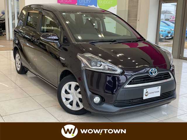 トヨタ シエンタ ハイブリッド G クエロ 埼玉県 2018(平30)年 5.2万km クールボルドーガラスフレーク トヨタセーフティセンス/社外ナビ/　　CD/DVD/BT/フルセグTV/バックカメラ/両側パワースライドドア/LEDオートライト/ハーフレザー/ステアリングスイッチ/プッシュスタート/ETC/禁煙車