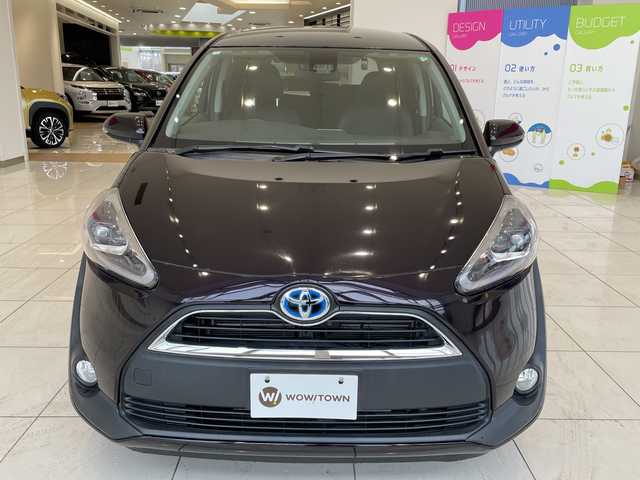 トヨタ シエンタ ハイブリッド G クエロ 埼玉県 2018(平30)年 5.2万km クールボルドーガラスフレーク トヨタセーフティセンス/社外ナビ/　　CD/DVD/BT/フルセグTV/バックカメラ/両側パワースライドドア/LEDオートライト/ハーフレザー/ステアリングスイッチ/プッシュスタート/ETC/禁煙車