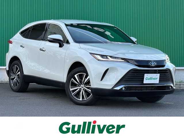 トヨタ ハリアー G 宮城県 2021(令3)年 4.1万km ホワイトパールクリスタルシャイン Toyota Safety Sense/純正ナビ/【BT・USB・AUX・フルセグTV】/バックカメラ/レーダークルーズコントロール/レーントレーシングアシスト/ロードサインアシスト/ハーフレザーシート/パワーシート/パワーバックドア/デジタルインナーミラー/コーナーセンサー/革巻きステアリング/オートライト/LEDヘッドライト/フォグライト/オートハイビーム/ウィンカーミラー/スマートキー/ETC