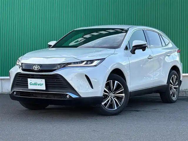 トヨタ ハリアー G 宮城県 2021(令3)年 4.1万km ホワイトパールクリスタルシャイン Toyota Safety Sense/純正ナビ/【BT・USB・AUX・フルセグTV】/バックカメラ/レーダークルーズコントロール/レーントレーシングアシスト/ロードサインアシスト/ハーフレザーシート/パワーシート/パワーバックドア/デジタルインナーミラー/コーナーセンサー/革巻きステアリング/オートライト/LEDヘッドライト/フォグライト/オートハイビーム/ウィンカーミラー/スマートキー/ETC