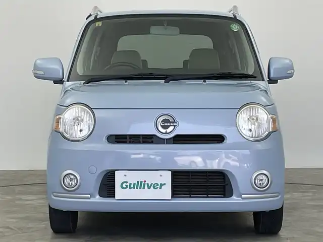 ダイハツ ミラ ココア プラスX 群馬県 2010(平22)年 7万km ミストブルーマイカメタリック 純正７インチナビ　ヘッドライトレベライザー　フォグランプ　ベンチシート　純正１４インチホイール　ルーフレール　ダブルエアバッグ　スマートキー　スペアキー　オートエアコン　純正フロアマット　禁煙車