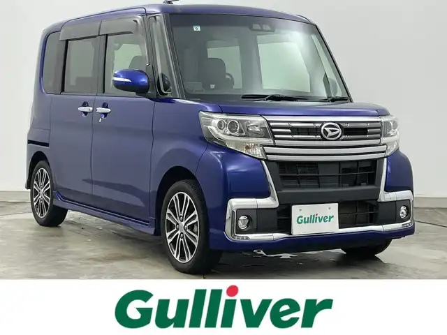 ダイハツ タント カスタム RS トップED SA Ⅲ 福島県 2017(平29)年 5.9万km ディープブルークリスタルマイカ 純正ナビ/型番:NSZN-W67D/【Bluetooth/フルセグTV/USB/CD/DVD/iPod】/両側パワースライドドア/スマートアシストIII/バックカメラ/ドライブレコーダー/ＧＰＳレーダー/コーナーセンサー（後）/運転席シートヒーター/ＬＥＤヘッドライト/ビルトインＥＴＣ/純正アルミホイール/純正フロアマット/スマートキー×1/新車保証書/取扱説明書/スペアキー×1