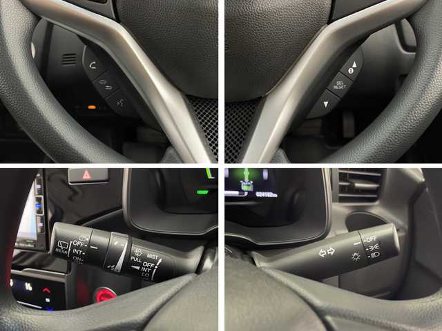 ホンダ フィット ハイブリット F 宮崎県 2018(平30)年 2.5万km プラチナホワイトパール 純正ナビ(VXM-194VFi)/CD/DVD/AM/FM/SD/BT/スマートキー　スペア１本/横滑り防止装置/アイドリングストップ/ステアリングスイッチ/電動格納ミラー/ウインカーミラー/社外アルミホイール/純正フロアマット/サイドバイザー/ETC