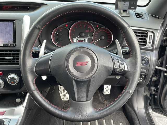 スバル インプレッサ ＷＲＸ STI A－Line 道北・旭川 2011(平23)年 9.9万km オブシディアンブラックパール ・メモリナビ（BT/CD/SD/ワンセグ）/・バックカメラ/・ビルトインETC/・純正フロアマット/・ハーフレザーシート/・パドルシフト/・社外エンジンスターター/・社外スロットルコントローラー/・社外マフラー/・ダウンサス/・WORK１８インチアルミホイール/・ドアバイザー/・ウィンカーミラー/・フォグランプ/・HID/・保証書