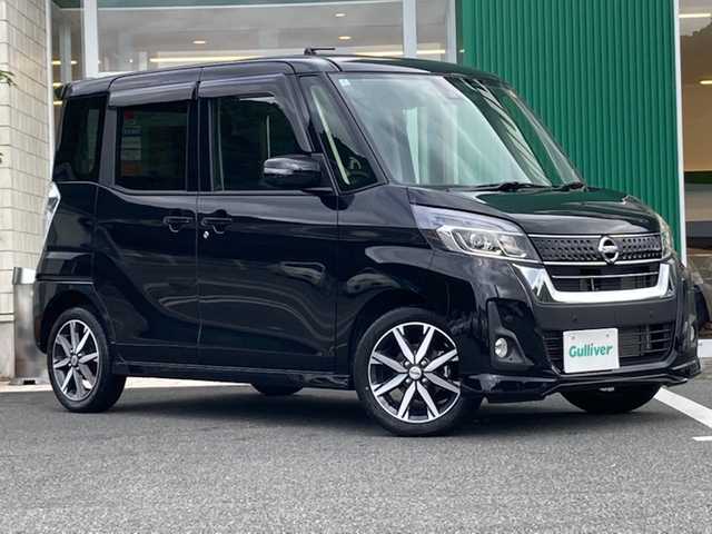 日産 デイズ ルークス ハイウェイスター Gターボ 愛媛県 2020(令2)年 1.3万km ブラック 純正ナビ(MM319D-W) /・CD/DVD/フルセグTV/・Bluetooth/SD/AUX /アラウンドビューモニター /前方ドライブレコーダー /両側パワースライドドア /クルーズコントロール /エマージェンシーブレーキ/レーンキープアシスト/LEDオートライト/・オートハイビーム /・フォグランプ/純正15インチアルミ/ドアバイザー/フロアマット/プッシュスタート/・スペアキー/取扱説明書/保証書