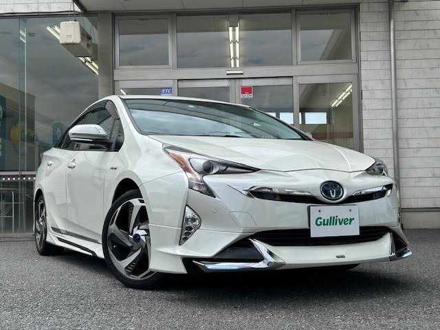 トヨタ プリウス A プレミアム　ツーリングセレ 埼玉県 2016(平28)年 10.2万km ホワイトパールクリスタルシャイン 純正SDナビ/【CD/DVD/フルセグ/Bluetooth】/バックカメラ/モデリスタエアロ/ブラインドスポットモニター/インテリジェントクリアランスソナー/レーダークルーズコントロール/プリクラッシュセーフティシステム/シートヒーター/ヘッドアップディスプレイ/パワーシート/ETC