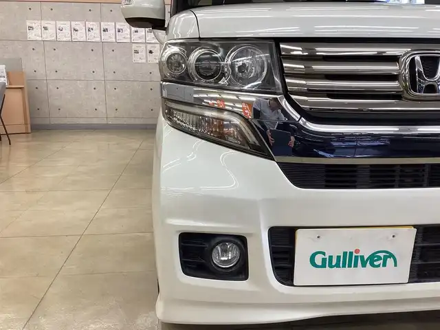 ホンダ Ｎ ＢＯＸ カスタム G Lパッケージ 栃木県 2012(平24)年 8万km プレミアムホワイトパール  カロッツェリアメナビ（AVIC-RZ812)/ フルセグテレビ/ バックカメラ/ B/Tオーディオ/ ドアバイザー/ プッシュスタート/ 片側パワースライドドア/ HIDヘッドライト/ ETC/ 純正フロアマット